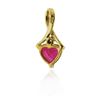 Image 3 : 10KT Yellow Gold 0.5ct Ruby and Diamond Pendant
