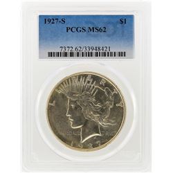 1927-S Peace Silver Dollar PCGS Graded MS62