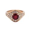 Image 1 : 14KT Rose Gold 1.88ct Ruby and Diamond Ring