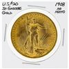 Image 1 : 1908 NM $20 St. Gaudens Double Eagle Gold Coin