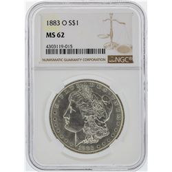 1883-O $1 Morgan Silver Dollar NGC Graded MS62