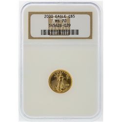 2000 $5 American Gold Eagle Coin NGC MS70