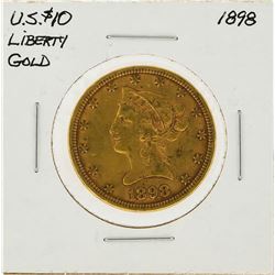 1898 $10 Liberty Head Gold Coin