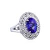 Image 1 : 14KT White Gold 5.79ct Tanzanite and Diamond Ring
