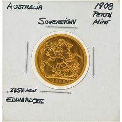 1908 Australia Perth Mint Sovereign Gold Coin