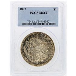 1897 $1 Morgan Silver Dollar PCGS Graded MS62