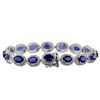 Image 2 : 14KT White Gold 14.32ctw Sapphire and Diamond Bracelet