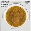 Image 1 : 1885-S $20 Liberty Head Double Eagle Gold Coin