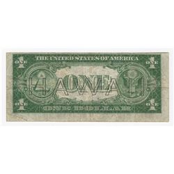 1935-A $1 Silver Certificate Emeragency Hawaii Note ERROR Misalignment