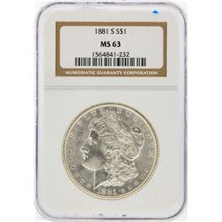 1881-S $1 Morgan Silver Dollar NGC Graded MS63