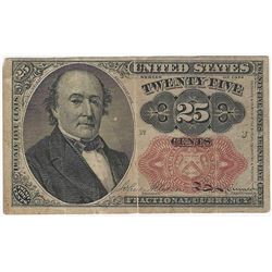 March 3, 1863 Twenty-Five Cent Fifth Issue Fractional Note