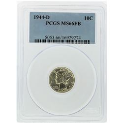 1944-D Mercury Dime PCGS Graded MS66FB