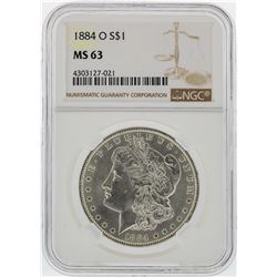 1884-O $1 Morgan Silver Dollar NGC Graded MS63