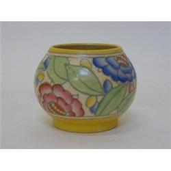 CHARLOTTE RHEAD FOR CROWN DUCAL, a low vase, tube-lined Persian rose design, signature to base, h...