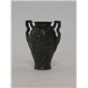 AN ART NOUVEAU PEWTER TWIN HANDLED VASE, early 20th Century, whiplash tendril design, crocodile m...