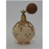 AN OPAQUE GLASS ATOMISER, late 19th Century, gilt over-enamelled and jewelled decoration, height...
