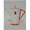 Image 1 : A SHELLEY BONE CHINA COFFEE POT, Vogue shape, pattern No.11792, Mode, height 17cm  £30-40...