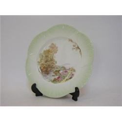 A SHELLEY CAKE PLATE, 'Heather' pattern, diameter 27cm  £30-40...