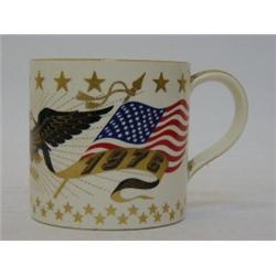 A WEDGWOOD COMMEMORATIVE MUG, to celebrate 200 years of American Independence, 1776-1976, designe...