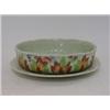 Image 1 : A CLARICE CLIFF SALAD DRAINER, AND STAND, moulded foliage, celadon ground, No.39a, diameter 20cm...