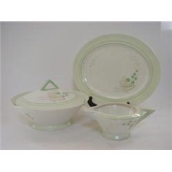 A SHELLEY PART DINNER SET, pattern 12435, Loganberry, comprising two tureens, one sauce boat, thr...
