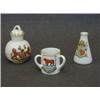 Image 1 : GOSS CRESTED WARE, three items, Oxford Loving Cup, Welsh Milk Can and St Pancras Vase (3)  £30-40...