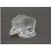 Image 1 : A LALIQUE FROSTED GLASS PAPERWEIGHT, 'Sanglier', etched 'R.Lalique, France', height 7cm,  £120-17...