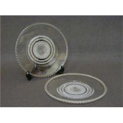A PAIR OF LALIQUE 'NIPPON' PLATES, clear glass, each etched 'R.Lalique', diameter 17cm (2)  £40-6...