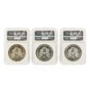 Image 2 : Set of (3) 1986-1988 $1 Silver Eagle Coins NGC Graded MS69
