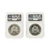 Image 2 : Set of (2) 1986-1987 $1 Silver Eagle Coins NGC Graded MS69