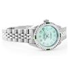 Image 2 : Womens Rolex Stainless Steel Diamond and Emerald Datejust Wristwatch
