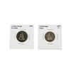 Image 1 : Silver Seated Liberty 1875-S Twenty Cent Piece and 1875 Quarter Coin Set
