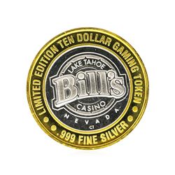 Bill's Casino $10 Casino Gaming Token .999 Silver Limited Edition