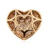 Image 2 : 18KT Rose Gold 1.14ctw Brown Diamond Heart Pendant