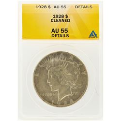 1928 $1 Peace Silver Dollar ANACS Graded AU