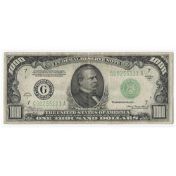 1934-A $1000 Federal Reserve Bank Note Chicago