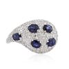 Image 2 : 14KT White Gold 1.05ctw Sapphire and Diamond Ring