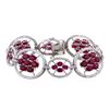 Image 1 : 14KT White Gold 19.66ctw Ruby and Diamond Bracelet