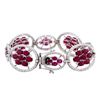 Image 2 : 14KT White Gold 19.66ctw Ruby and Diamond Bracelet