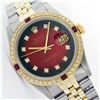 Image 1 : Mens Rolex Two Tone Ruby and Diamond Datejust Wristwatch