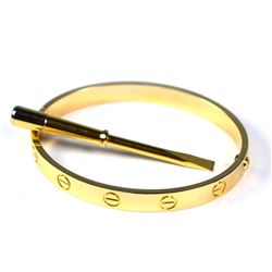 Authentic Cartier Love Bracelet Yellow Gold Size 16