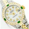 Image 1 : Womens Rolex Two-Tone Mother Of Pearl Diamond Datejust Wristwatch