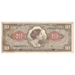 $10 Military Certificate Note Series 641 - Hole