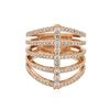 Image 2 : 14KT Rose Gold 1.23ctw Diamond Ring