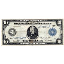 1914 $10 Blue Seal Large Federal Reserve Bank Note