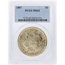 1887 $1 Morgan Silver Dollar PCGS Graded MS62