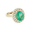 Image 1 : 14KT Yellow Gold 2.63ct Emerald and Diamond Ring