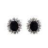 Image 1 : 14KT White Gold 16.05ctw Sapphire and Diamond Earrings