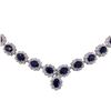 Image 2 : 14KT White Gold 42.47ctw Sapphire and Diamond Necklace