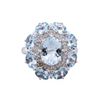 Image 2 : 14KT White Gold 5.15ctw Aquamarine and Diamond Ring